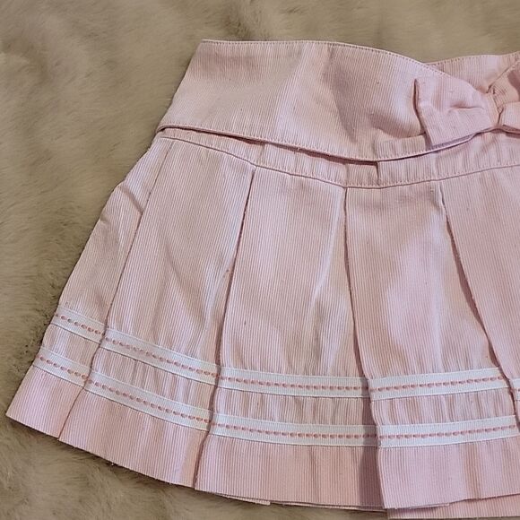 JANIE AND JACK LIGHT PINK PLEATED SKORT WITH BOW, SIZE 12-18 MONTHS - Picture 3 of 8